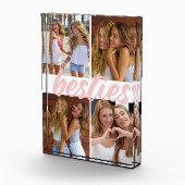 Beste Freundinnen Rosa Schrift Collage Fotoblock (Rechts)