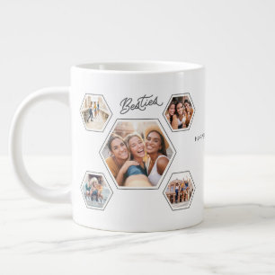 Beste Freundinnen Zehn-Foto-Personalisierte Namen  Jumbo-Tasse