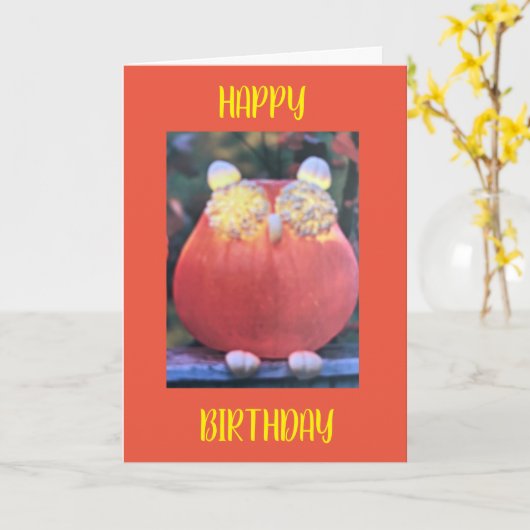 ***BESTE FREUNDLICHER HERBSTAG**** KARTE (Gelbe Blume)