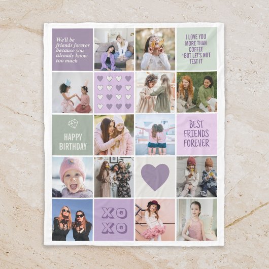 Beste Freundschaft Besties BESTE FREUNDIN FotoColl Fleecedecke