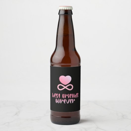 Beste Freundschaft für immer Bierflaschenetikett (Vorderseite)