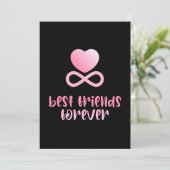 Beste Freundschaft für immer Einladung (Stehend Vorderseite)
