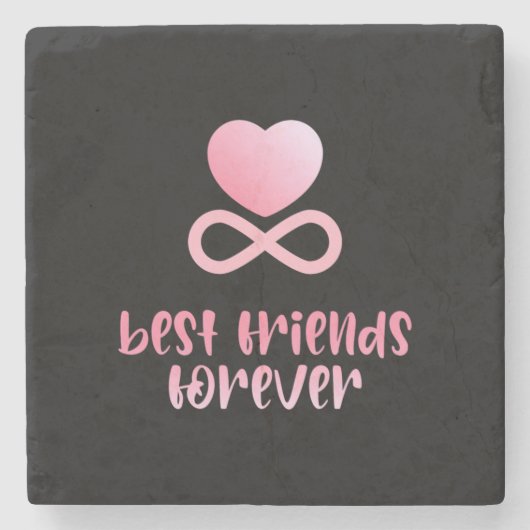 Beste Freundschaft für immer Steinuntersetzer (Vorderseite)