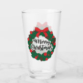 Beste Frohe Weihnachtsaufkleber Glass Cup Glas (Rückseite)