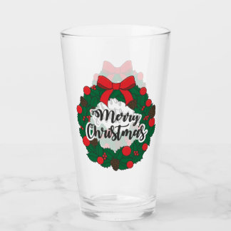 Beste Frohe Weihnachtsaufkleber Glass Cup Glas