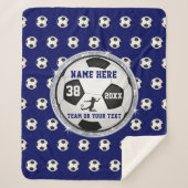 Beste Fußball-Geschenke für MÄDCHEN Fußball-Decke Sherpadecke (Vorderseite)