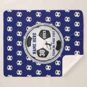 Beste Fußball-Geschenke für MÄDCHEN Fußball-Decke Sherpadecke (Vorderseite (Horizontal))