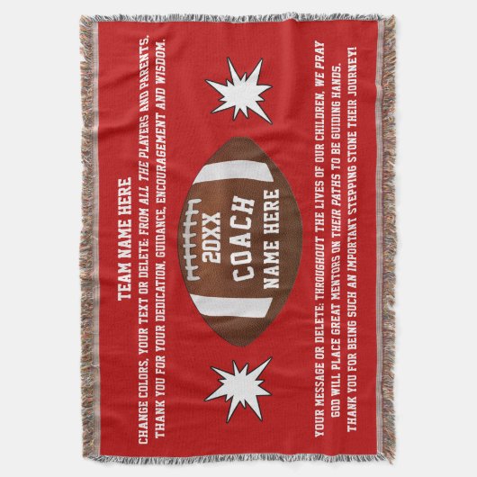 Beste Fußball-Trainer-Geschenke, personalisierte Decke (Vorderseite Vertikal)