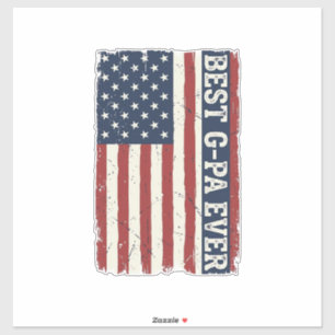 Beste G-PA Aller Patrioten Flagge Vintage-Shirt-De Aufkleber