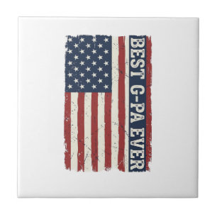 Beste G-PA Aller Patrioten Flagge Vintage-Shirt-De Fliese