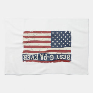 Beste G-PA Aller Patrioten Flagge Vintage-Shirt-De Geschirrtuch