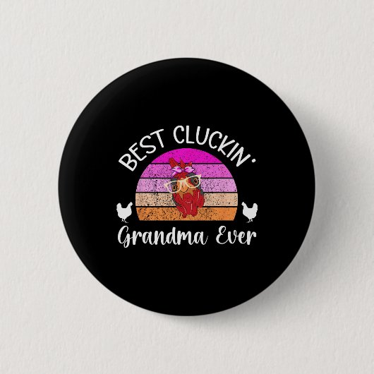 Beste gackernde Oma-Hähnchen-Oma-Hähnchen-Besitzer Button (Vorderseite)