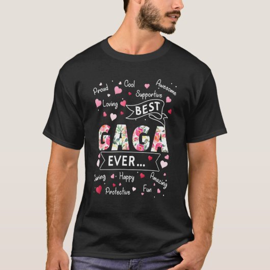 Beste Gaga Aller Erste Großmutter Muttertag T-Shirt (Vorderseite)