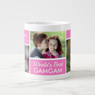 Beste Gamgam der Welt Foto Collage Riesiger Kaffee Jumbo-Tasse