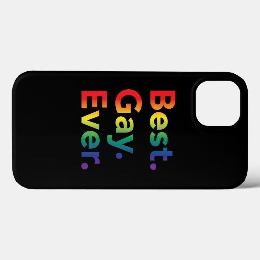 Beste Gay Ever LGBT Rainbow Flag iPhone Case (Rückseite (Horizontal))