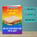 Beste Gay Friend Geburtstag Karte<br><div class="desc">Haben Sie ein Familienmitglied oder einen Freund, der LGBTQ ist? Auf der Suche nach einem lustigen und sarkastischen Weg, ihnen zu erzählen "Happy Birthday"? Mit dieser LGBTQ inspirierten Geburtstagskarte wünschen Sie sich eine glückliche Geburt - schwul zu Ihrem Lieblings-quee. Sowohl außen als auch innen haben wir genau die richtige Botschaft...</div>
