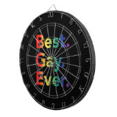 Beste Gay-je-LGBT-Regenbogenflagge Dartscheibe (Vorderseite rechts)