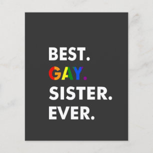 Beste Gay Sister je Funny LGBT Rainbow Pride Gesch Flyer
