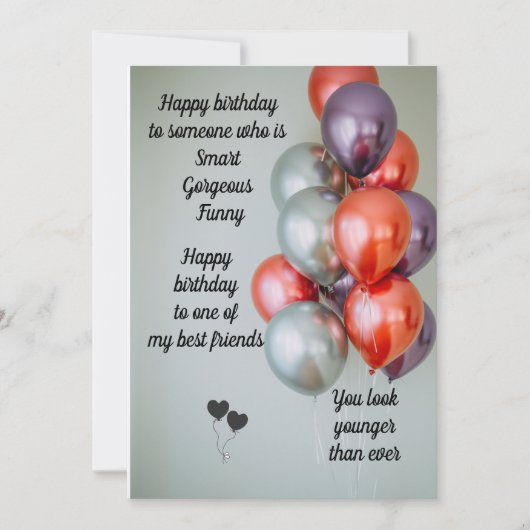 beste Geburtstagskurse  Einladung (Vorderseite)