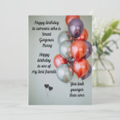 beste Geburtstagskurse Einladung (Stehend Vorderseite)