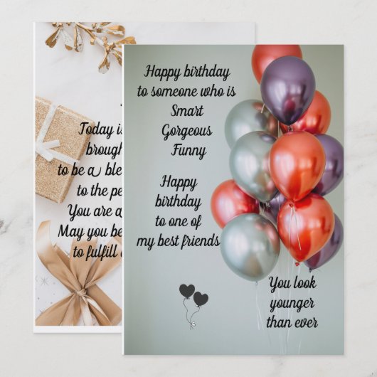 beste Geburtstagskurse Einladung (Vorne/Hinten)