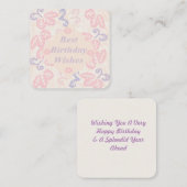 Beste Geburtstagswünsche Mitteilungskarte (Vorne/Hinten)