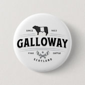 Beste gelb Galloway Rasse Abzeichen Belohnungen Button (Vorderseite)