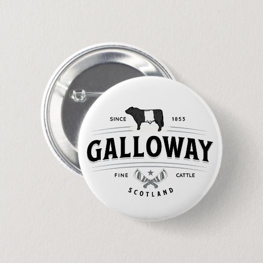 Beste gelb Galloway Rasse Abzeichen Belohnungen Button (Vorne & Hinten)