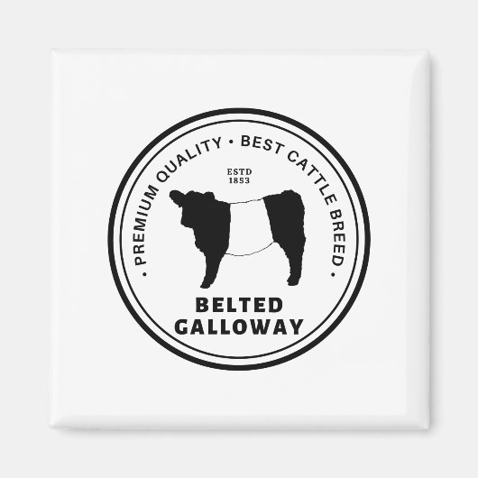 Beste gelb Galloway Rasse Abzeichen Belohnungen Magnet (Vorne)