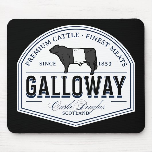 Beste gelb Galloway Rasse Abzeichen Belohnungen Mousepad (Vorne)