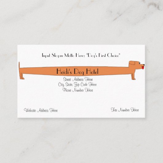 BESTE GESCHÄFTSKARTEN - HUNDE VERWANDTE UNTERNEHME VISITENKARTE (Vorderseite)