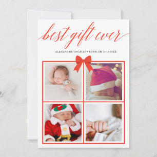 Beste Geschenk Allerzeit Mehrfach-Foto-Flach-Weihn Feiertagskarte