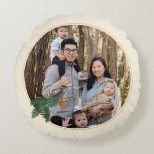 Beste Geschenk für Oma oder Opa mit Foto Rundes Kissen