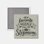 Beste Geschenk für Stiefmutter von süßer Patchwork Magnet (Vorderseite/Rückseite)