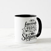 Beste Geschenk für Stiefmutter von süßer Patchwork Tasse (VorderseiteRechts)