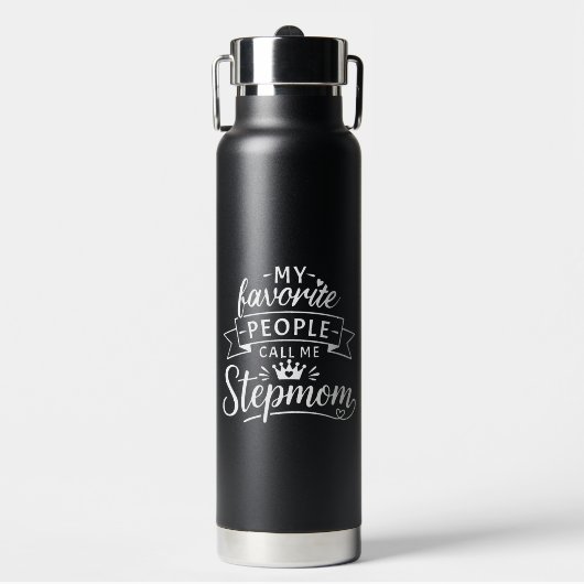 Beste Geschenk für Stiefmutter von süßer Patchwork Trinkflasche (Vorderseite)