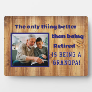 Beste Geschenk! Ruheständler-Opa-Fotoplakette Fotoplatte