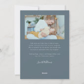 Beste Geschenk Schieferblau Valentinstag Foto Feiertagskarte (Rückseite)