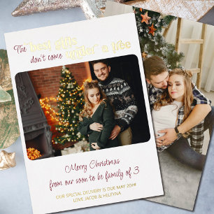 Beste Geschenke Familie mit 3 Weihnachten Schwange Folien Feiertagskarte