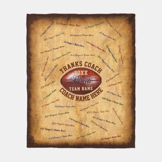 Beste Geschenke für Fußball-Coach, ALLE Unterschri Fleecedecke (Vorderseite)