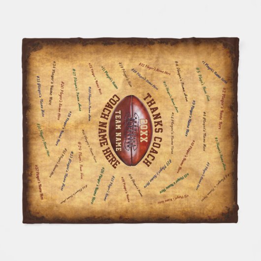 Beste Geschenke für Fußball-Coach, ALLE Unterschri Fleecedecke (Vorderseite (Horizontal))