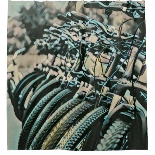 Beste Geschenke für Radfahrer 2022 Duschvorhang (Vorderseite)