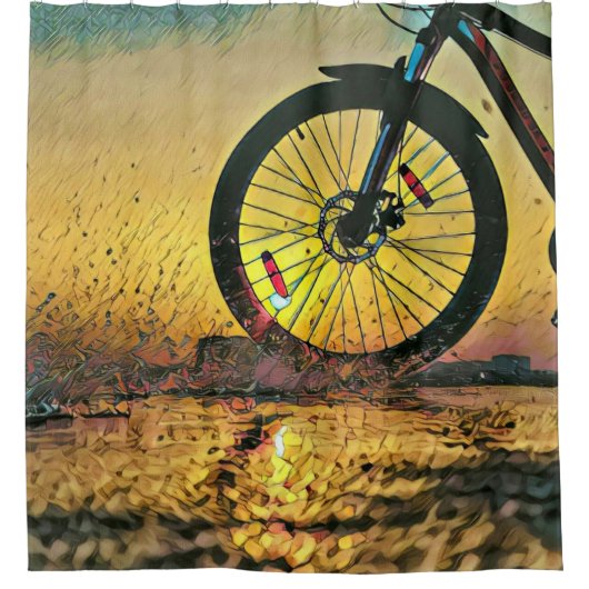 Beste Geschenke für Radfahrer Duschvorhang (Vorderseite)