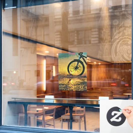 Beste Geschenke für Radfahrer Fensteraufkleber (Café-Fenster)