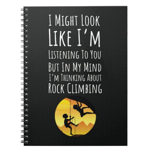 Beste Geschenke für Rock Climbers Klettern Notizblock (Vorderseite)