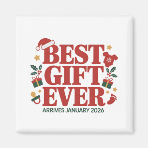 Beste Geschenke kommen im Januar 2026 Weihnachts-P Magnet