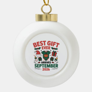 Beste Geschenke kommen im September 2026 Weihnacht Keramik Kugel-Ornament