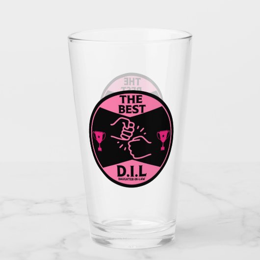 Beste Geschenke von "Daughter-in+law" Glas (Vorderseite)