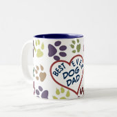 Beste Geschenkidee je Vater Tasse - Heart Paws Dog (Vorderseite Links)