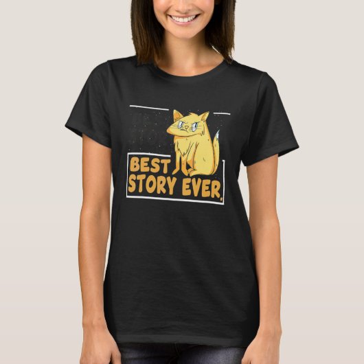 Beste Geschichte überhaupt Grumpy Katze mit Kaffe T-Shirt (Vorderseite)